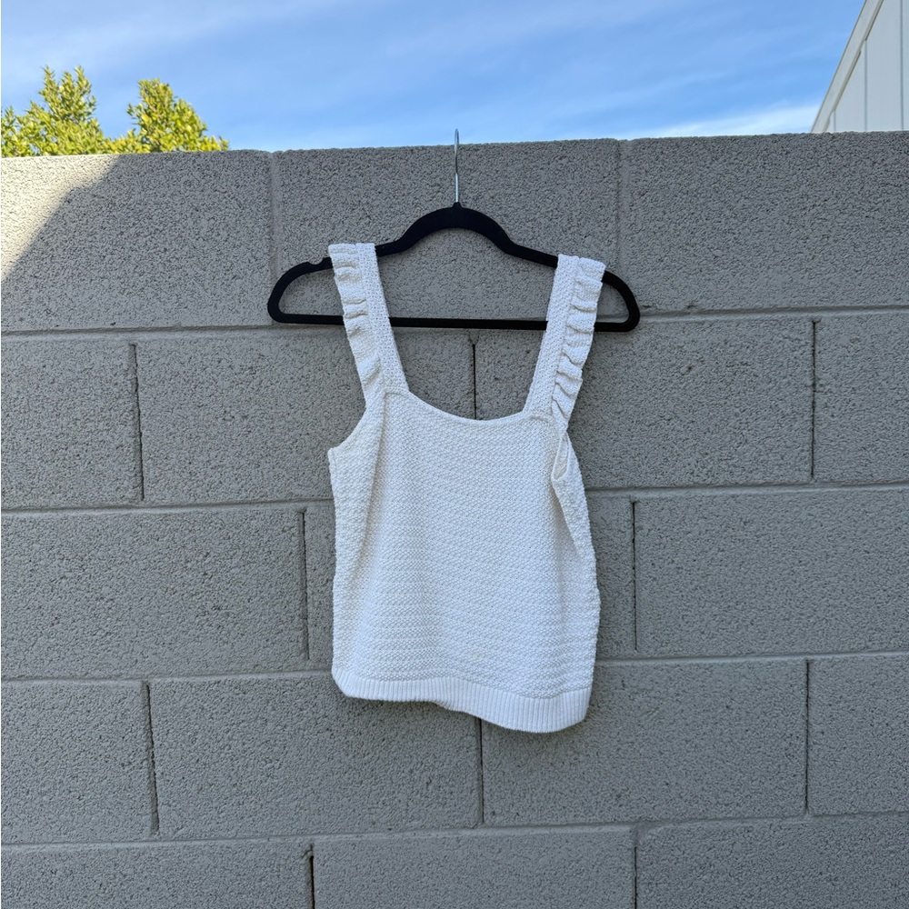 Madewell Cream Knit Tank Top